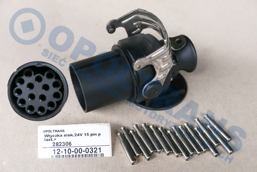 ぽん3 Opoltrans - Wtyczka elek.24V 15 pin plast.= , 12-10-00-0321