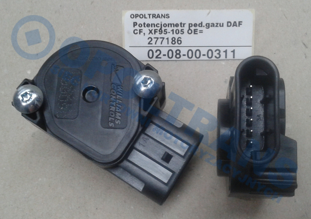 Opoltrans - Potencjometr ped.gazu DAF CF, XF95-105 OE= , 02-08-00-0311